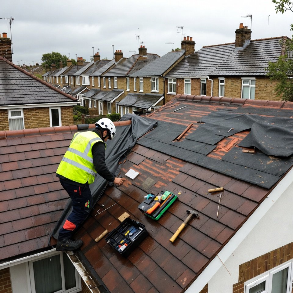 J.J Roofing & Construction Ltd providing emergency roofing services in Southall.