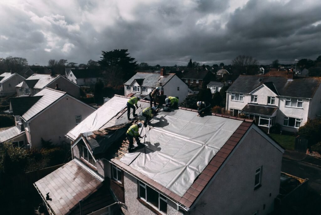 Drone inspection and emergency storm damage roof repair in Reading RG postcodes