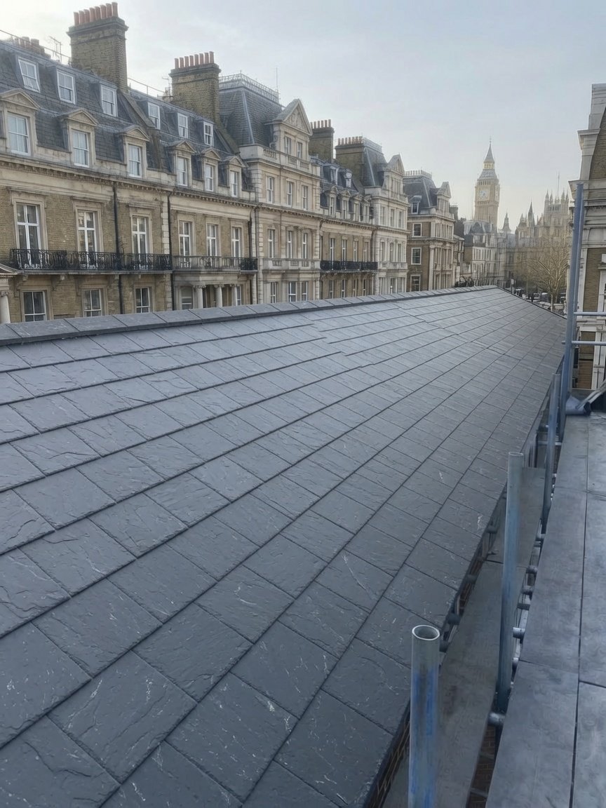 Slate and tile job type quoted on Richmond Hill period stock