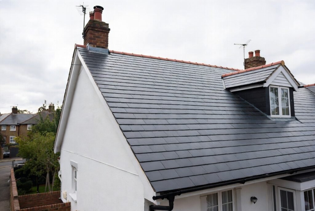 Roofing in Hanwell on a W7 terrace near the Clock Tower