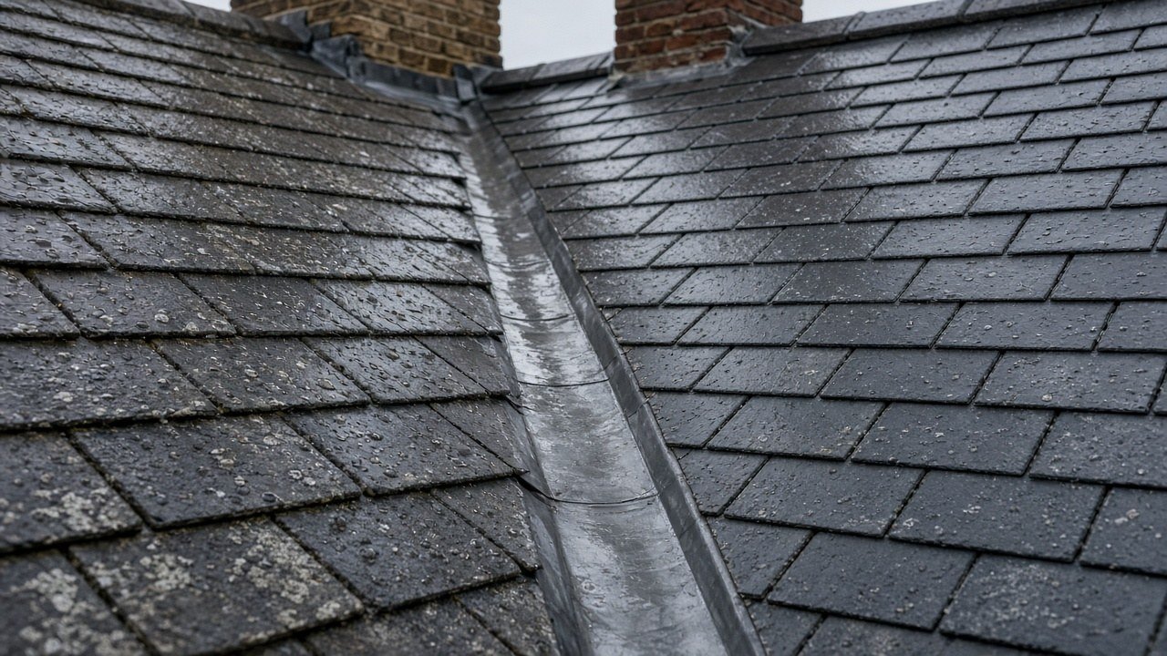 roof repair Putney wet slate valley and lead work