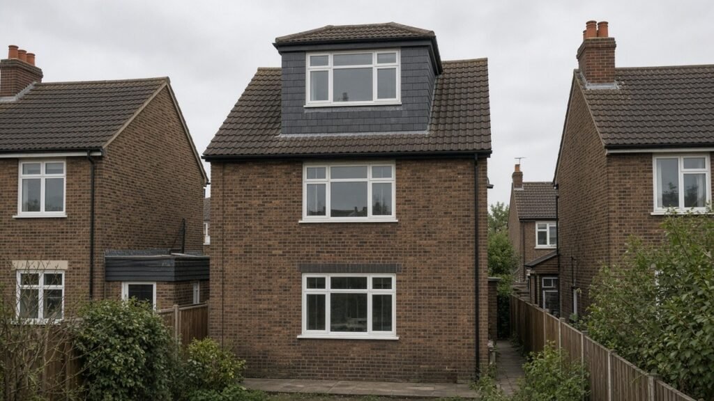 Loft conversion Hayes — rear dormer loft conversion on a brick West London house